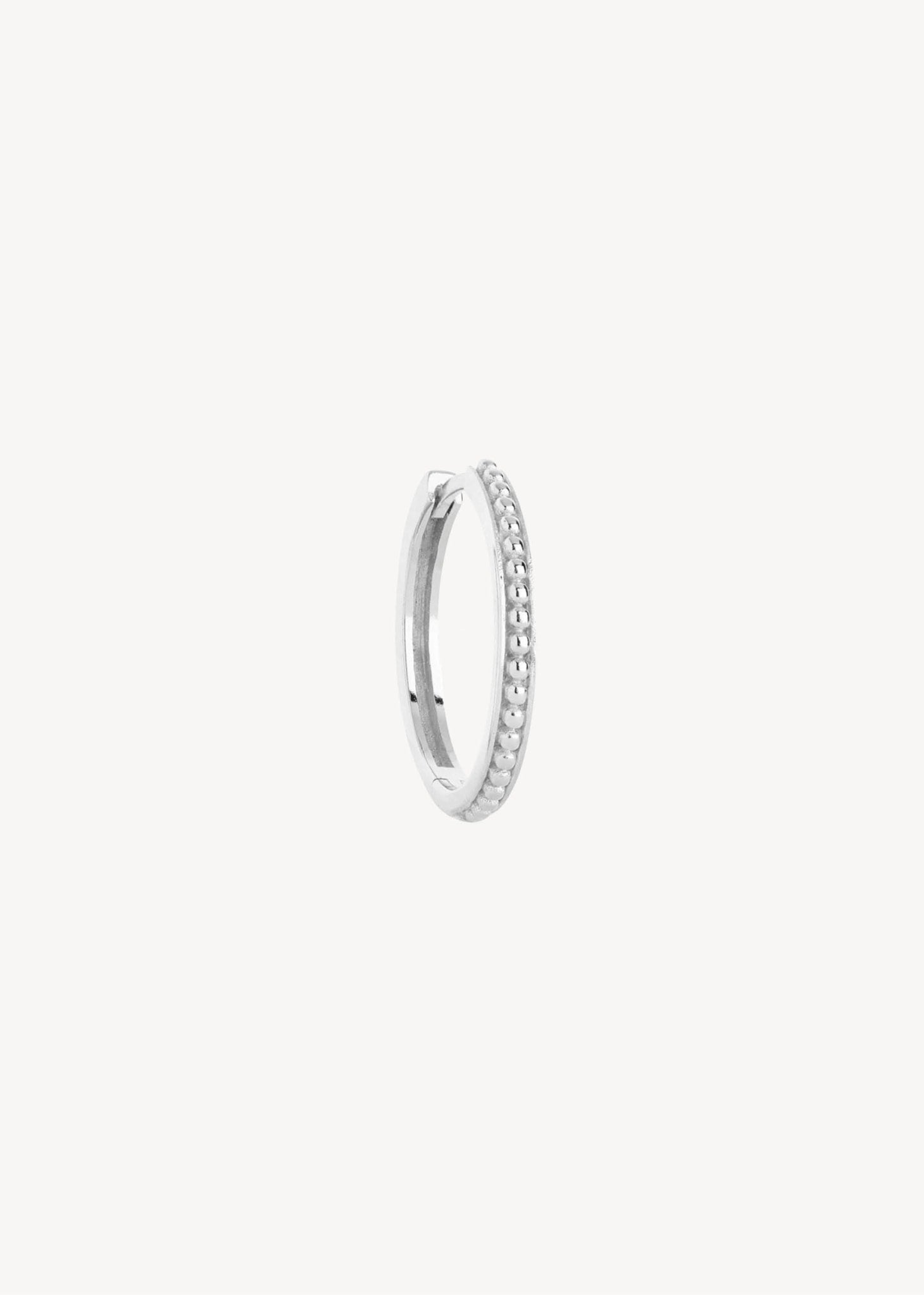 Medium hoop ørering til charms i sterling sølv med antikt inspireret mønster, perfekt gave til hende, gave til ham og gave til konfirmanden 