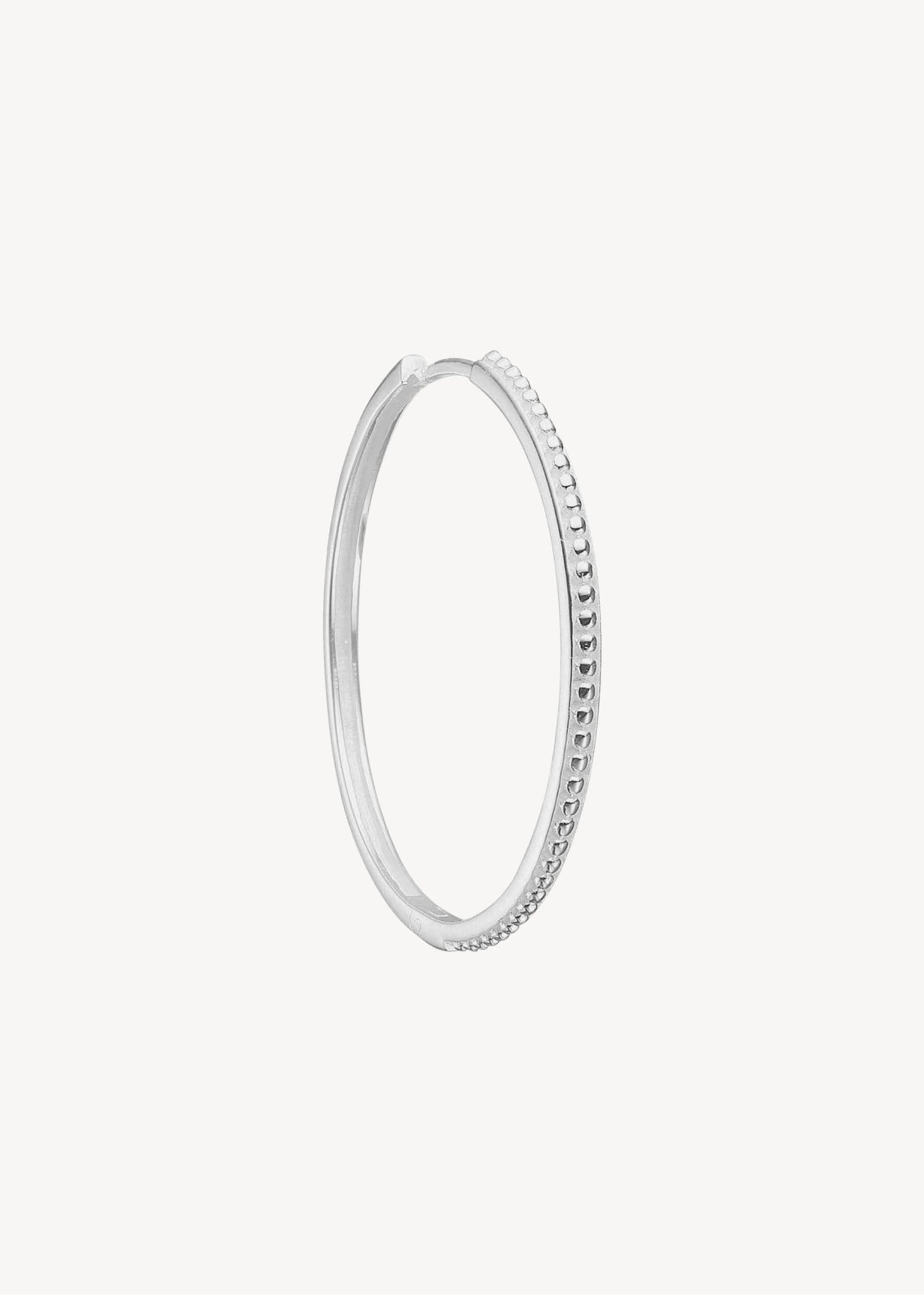 Store hoop øreringe til charms i 925 sterling sølv med antikt inspireret mønster, perfekt gave til hende og gave til konfirmanden 