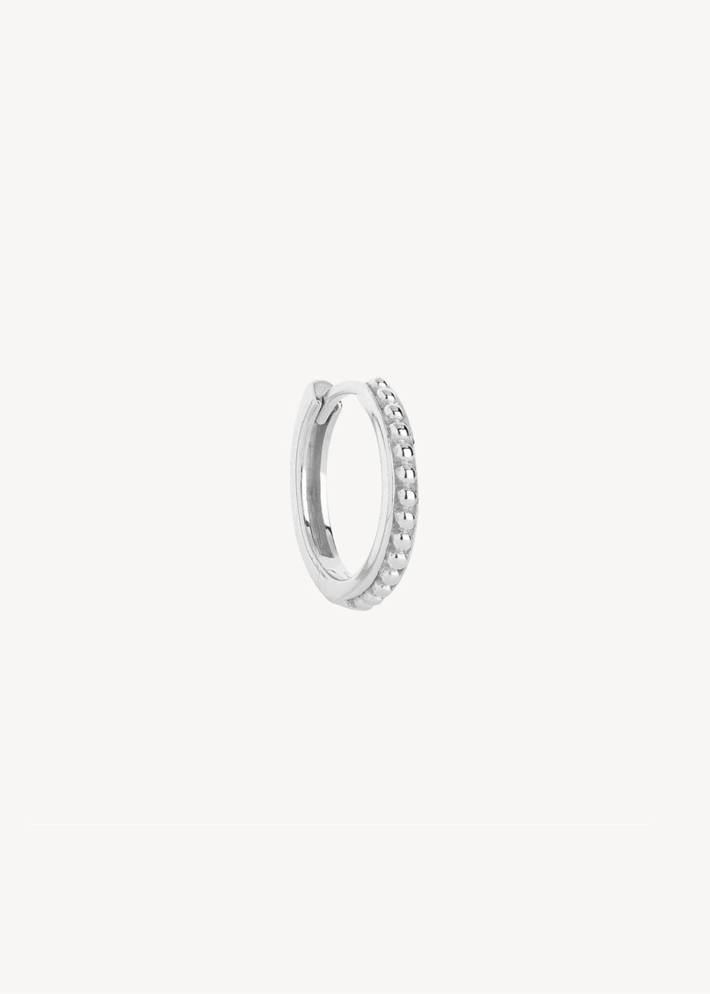 Medium hoop ørering til charms i sterling sølv med antikt inspireret mønster, perfekt gave til hende, gave til ham og gave til konfirmanden 