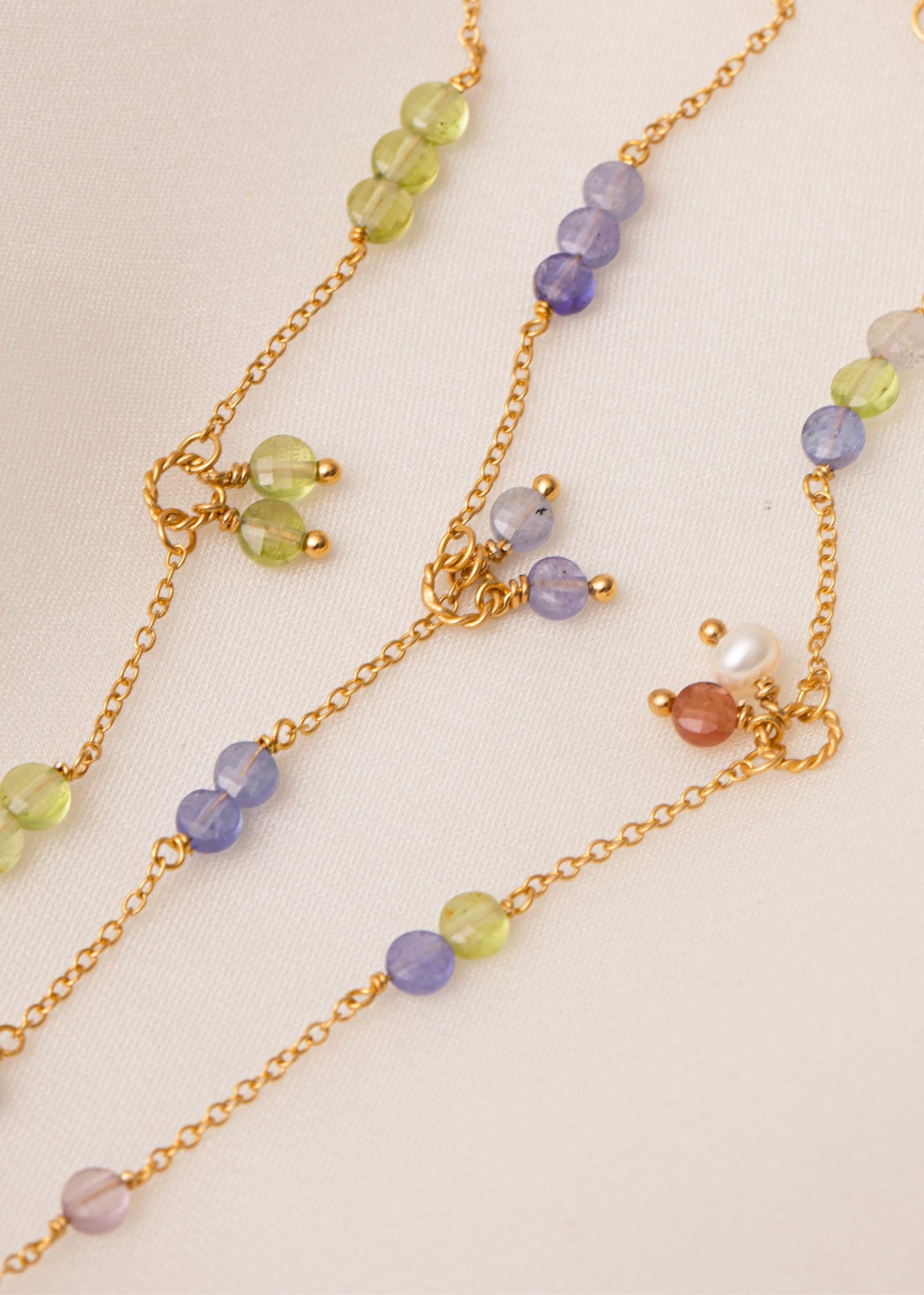 Eiffel armbånd med Peridot - guldbelagt