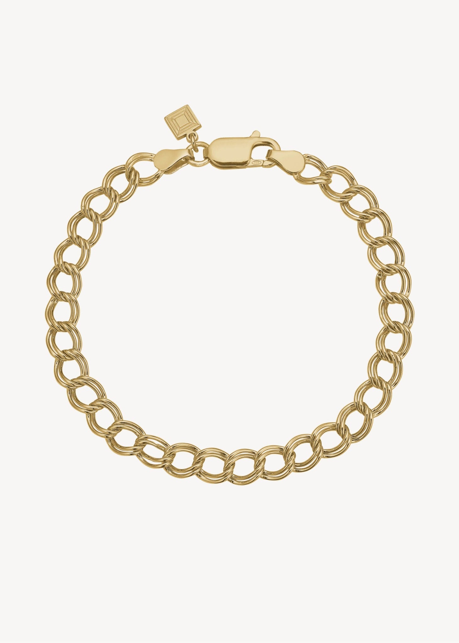 Smukt armbånd i guldbelagt sterling sølv med Bismarck led i chunky stil, perfekt gave til ham og gave til hende i sølv