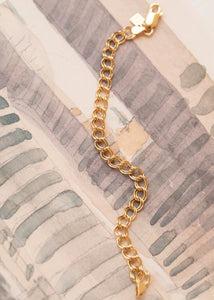 Dune armbånd 18 cm - guldbelagt