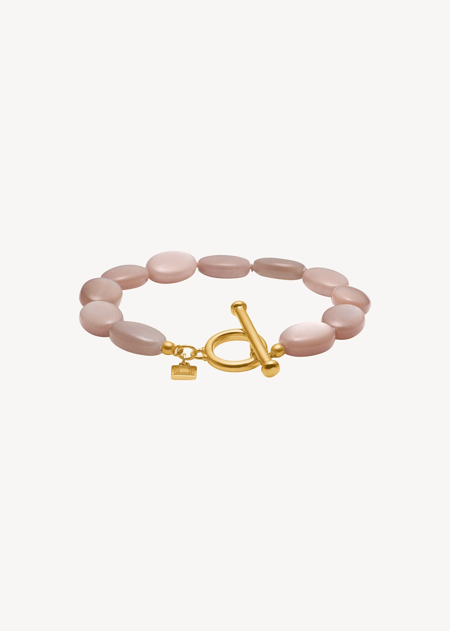 Dragee Midi armbånd med Sand Månesten - guldbelagt