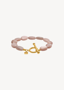 Dragee Midi armbånd med Sand Månesten - guldbelagt