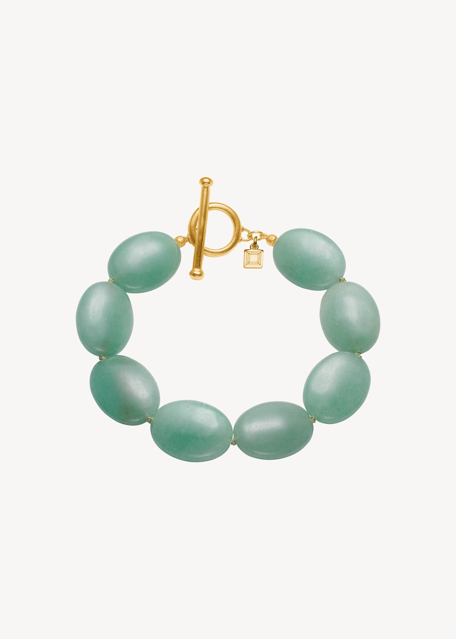 Dragee Maxi armbånd med Aventurin - guldbelagt