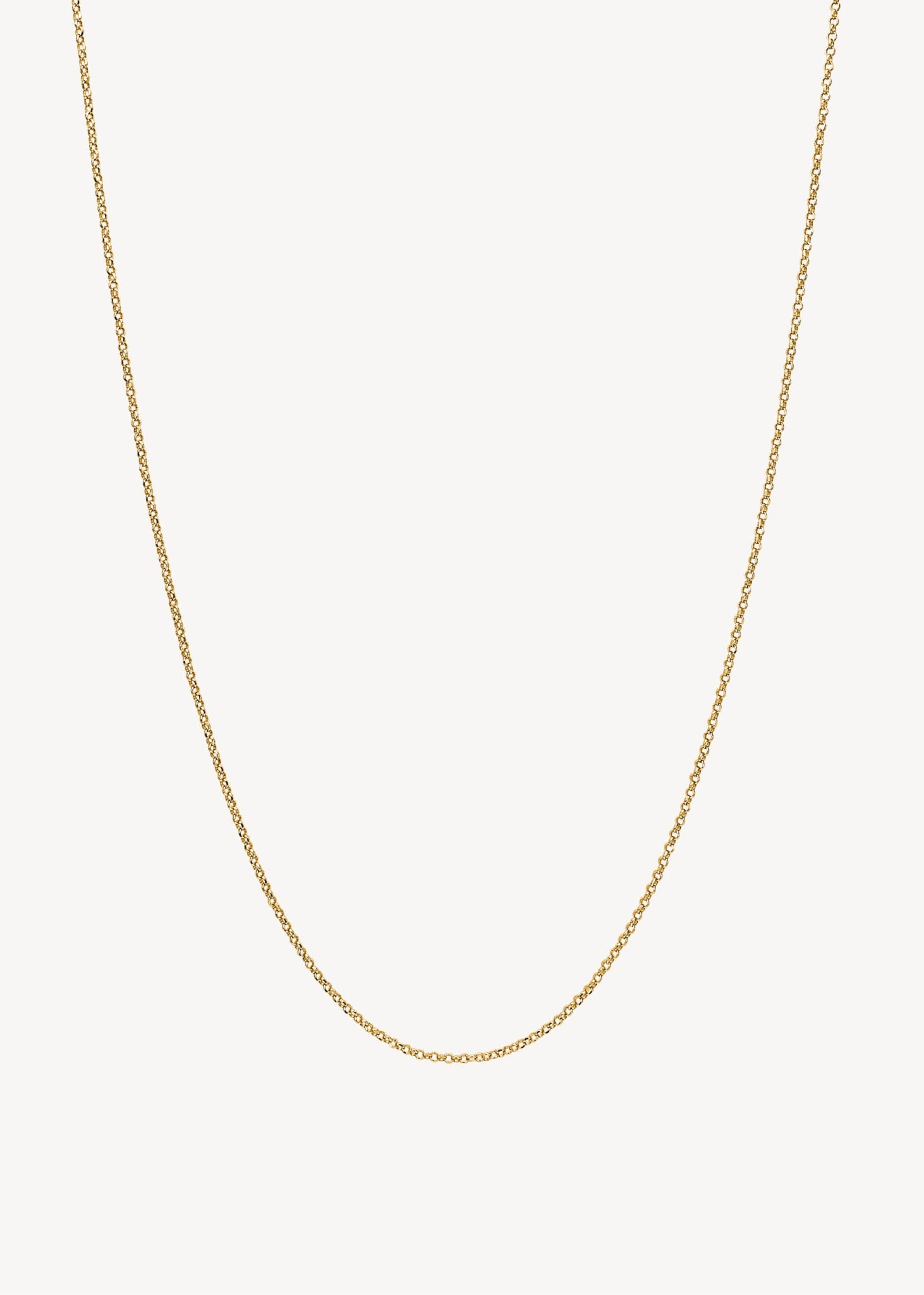 Tynd og enkel whisper halskæde til vedhæng fra carré jewellery i klassisk belcher stil i guldbelagt sterling sølv i 60 cm til mænd og kvinder