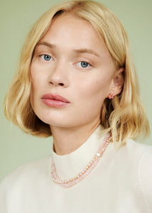Millie halskæde med Rosa Kvarts - guldbelagt