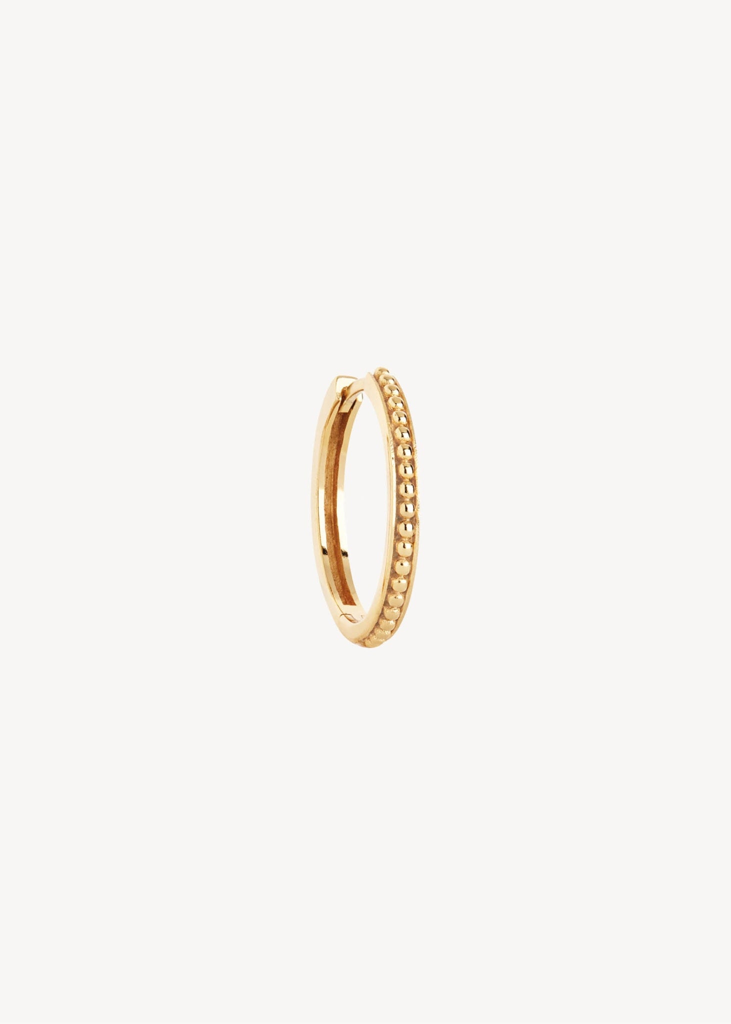 Medium hoop ørering til charms i guldbelagt sterling sølv med antikt inspireret mønster, perfekt gave til hende, gave til ham og gave til konfirmanden 