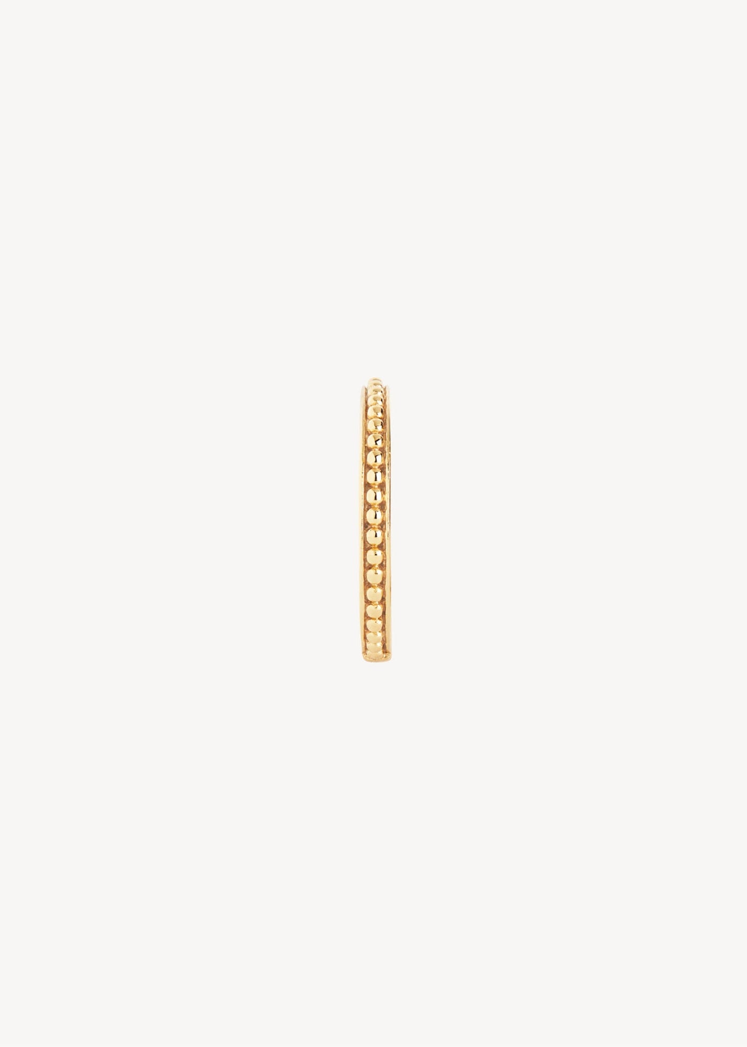 Medium hoop ørering til charms i guldbelagt sterling sølv med antikt inspireret mønster, perfekt gave til hende, gave til ham og gave til konfirmanden 