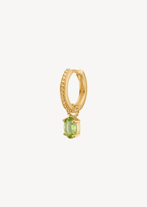 Valentine charm med Peridot - guldbelagt