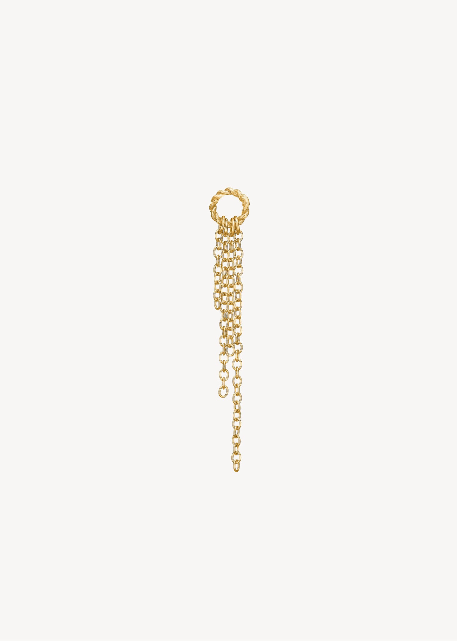 Chain charm 3 cm 1 stk - guldbelagt