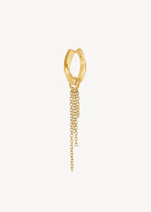 Chain charm 3 cm 1 stk - guldbelagt