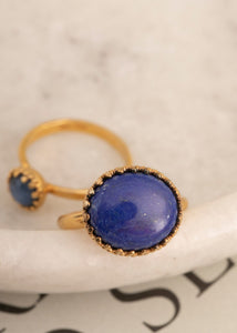 Ceos ring med Lapis Lazuli - guldbelagt