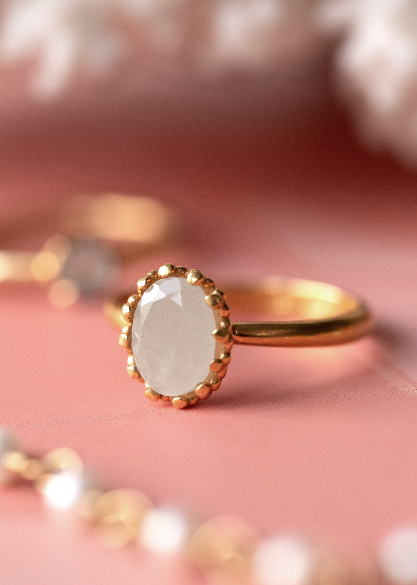 Lana ring med Akvamarin - guldbelagt