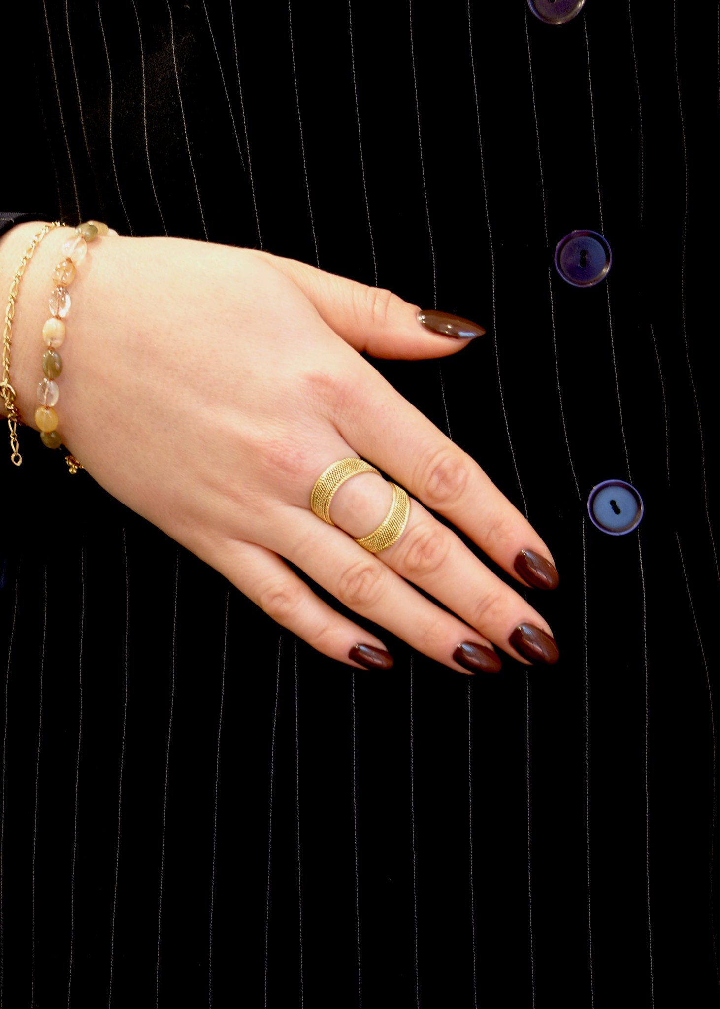 Shielded ring - guldbelagt