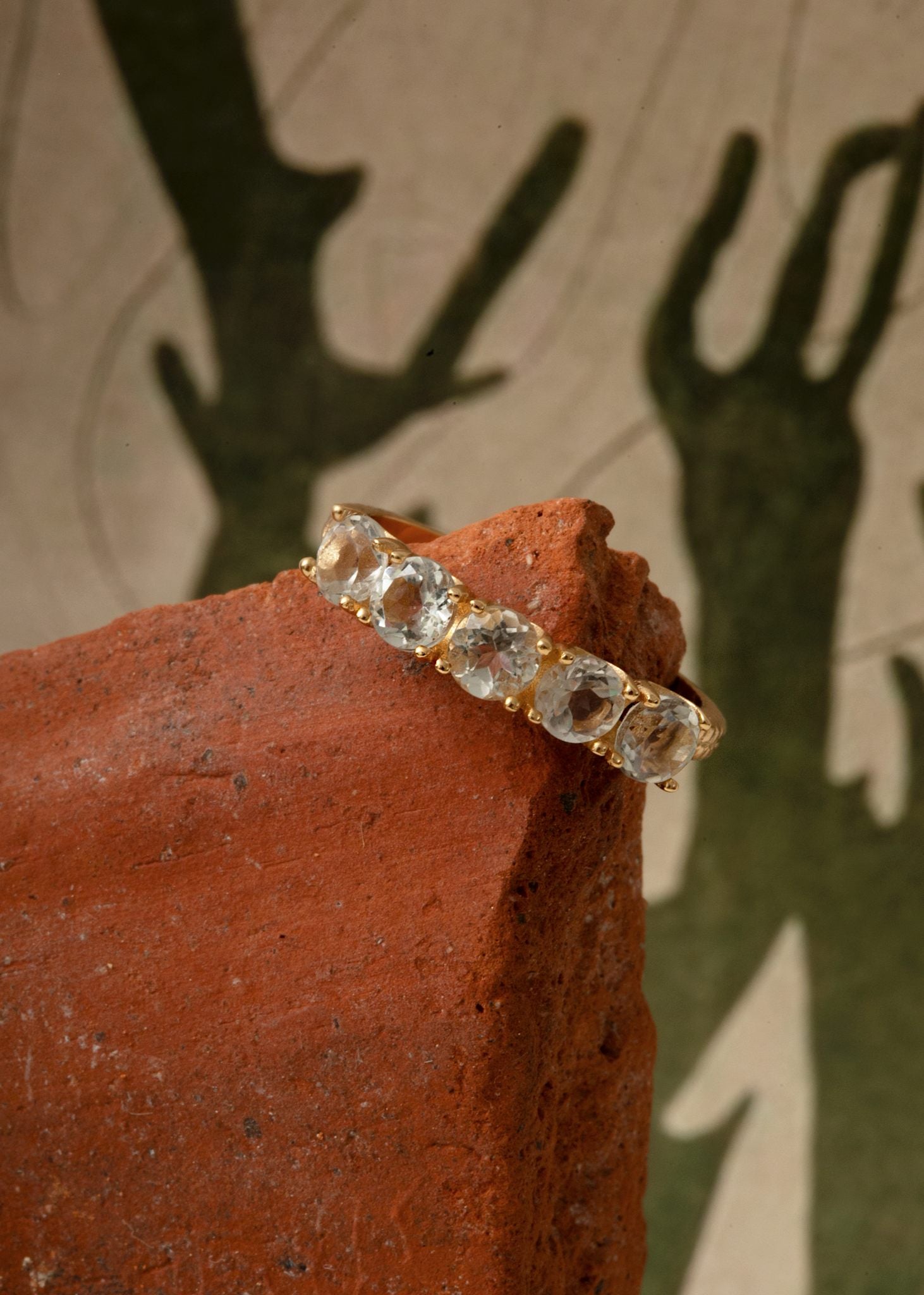 Blixen ring med Prasiolit - guldbelagt