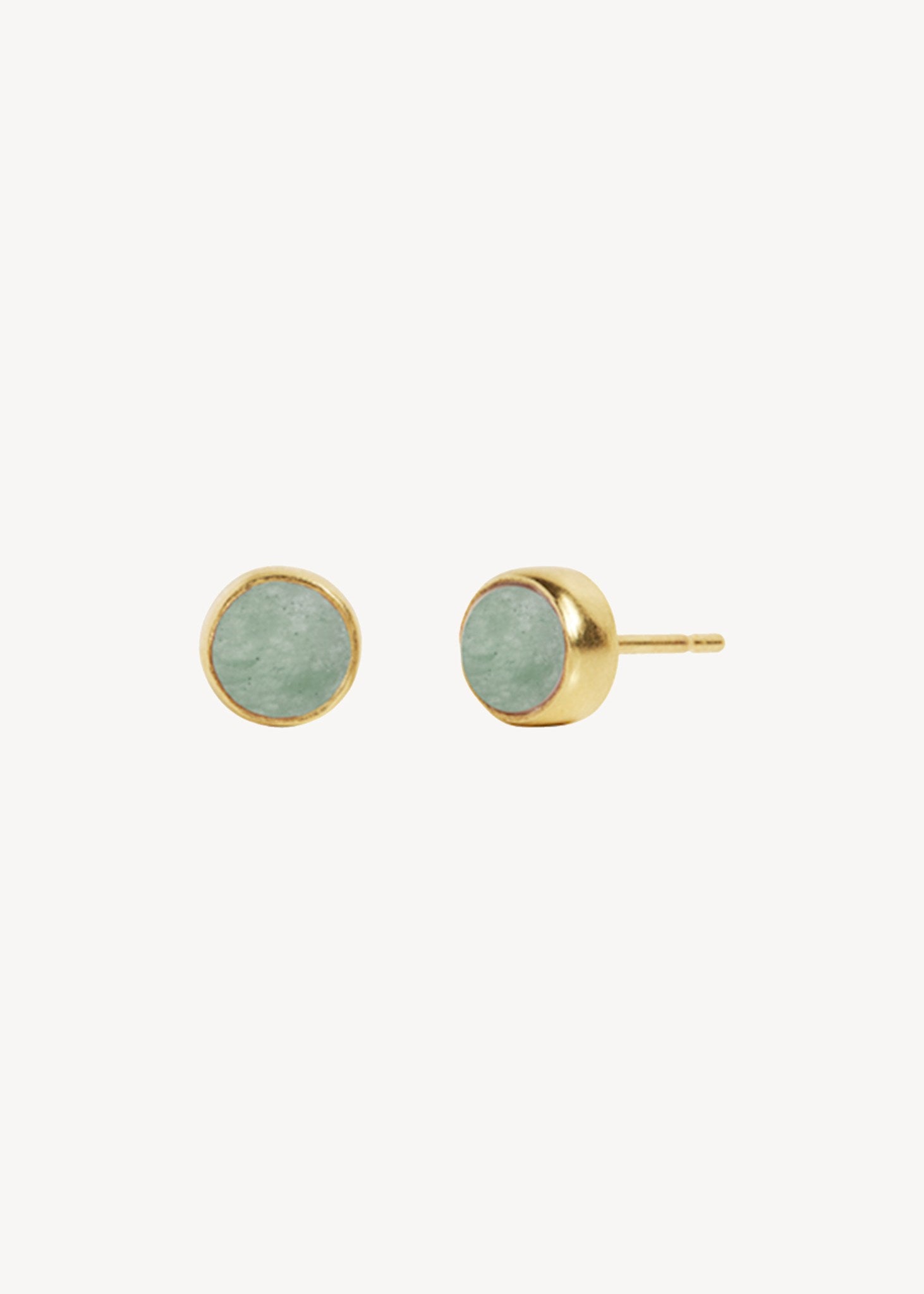 Linnea ear studs with Aventurine - gold plated