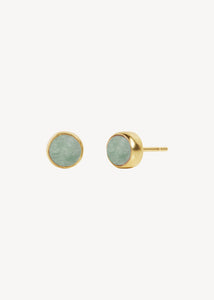 Linnea ear studs with Aventurine - gold plated