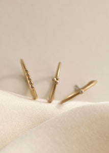 10-Karat Reine ring med Champagne Diamant