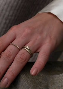 10-Karat Reine ring med Champagne Diamant