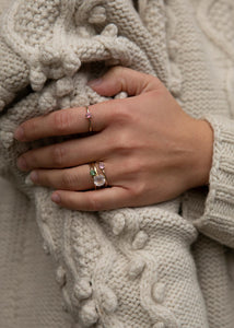 10-Karat Iris ring med Pink Turmalin