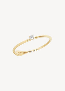 10-Karat Prism ring med Diamant