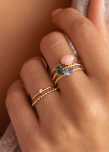 10-Karat Prism ring med Diamant