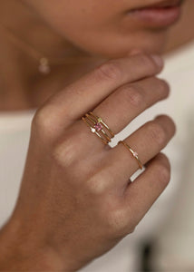 10-Karat Prism ring med Diamant