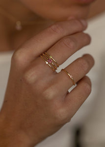 10-Karat Rainbow ring med Pink Turmalin