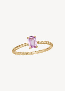 10-Karat Ada ring med Pink Safir