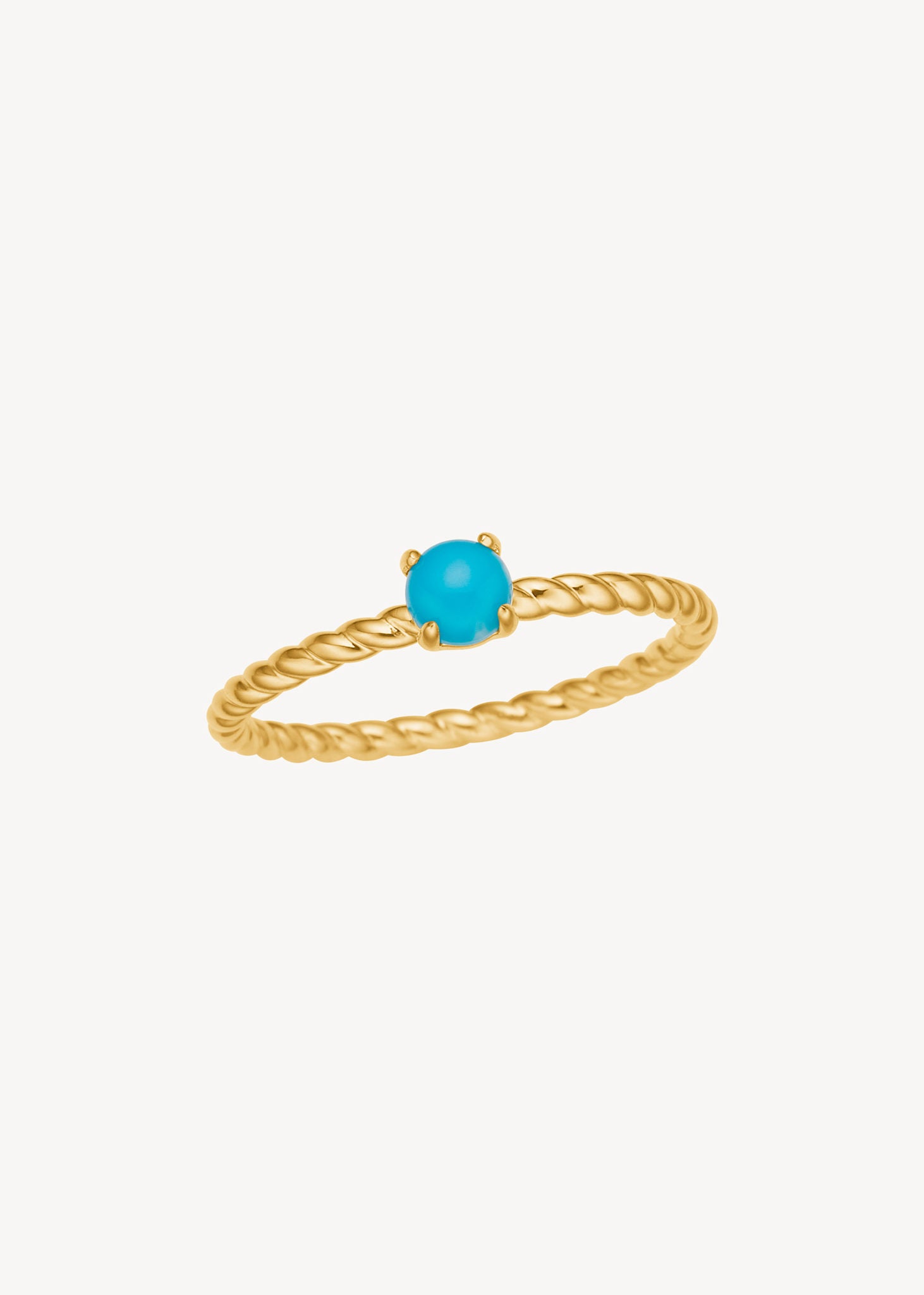 10-karat Mini Bubble ring med Turkis