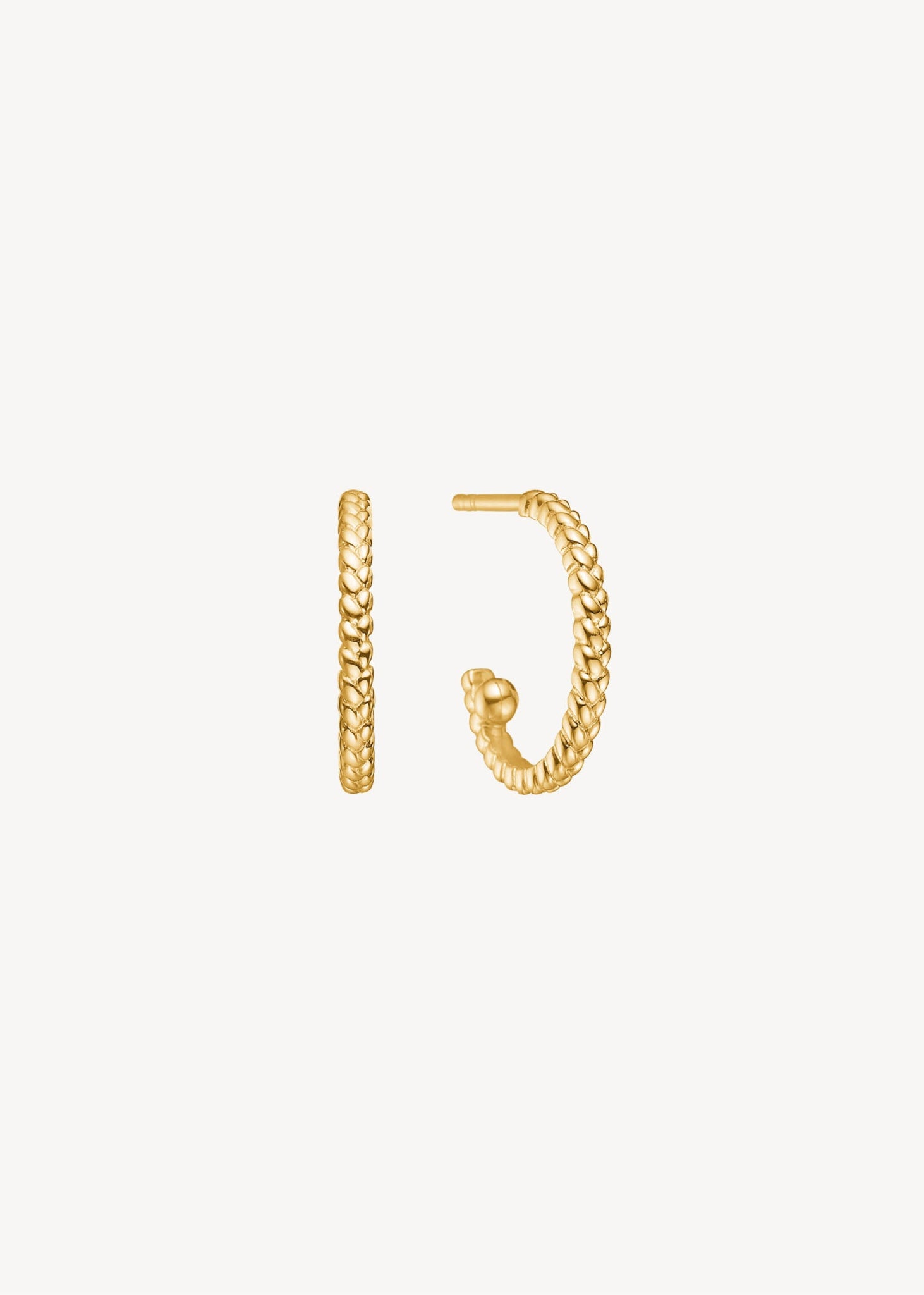 10-Karat Braid hoops