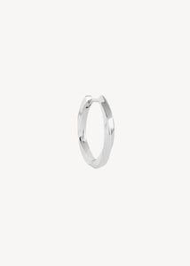 Medium 2 cm hoop ørering til charms i  sterling sølv med snoet design til ham og hende, perfekt gave til hende og gave til ham 