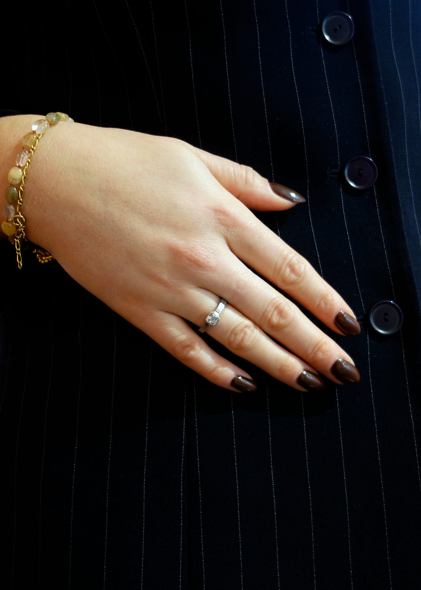 Bezel ring med Zirkonia - sølv