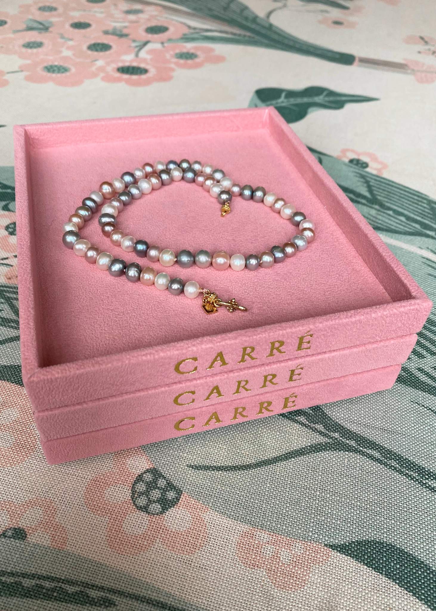 Universal smykkebakke - Pink Velour