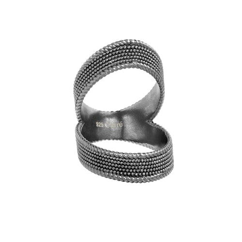 Shield ring - Oxideret sølv